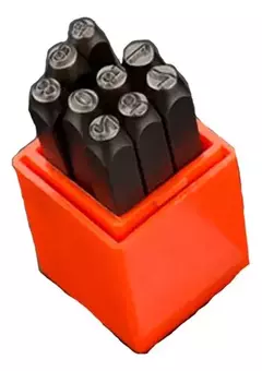 Juego Cuños Numeros De Marcar Golpe 4mm X9 Piezas Harden