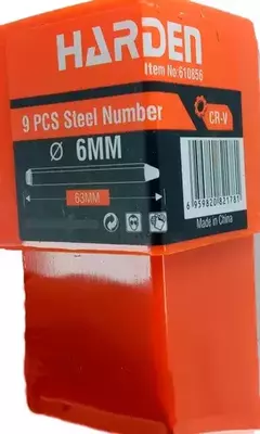 Juego Cuños Numeros De Marcar Golpe 6mm X9 Piezas Harden - comprar online