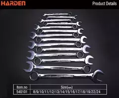 Juego De 14 Llaves Combinadas Harden 8 A 24mm 54570