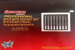 Juego Tubos Torx Extra Largos 8 Piezas Enc 1/2'' Eurotech - Herramientas Dali