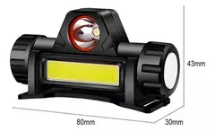 Linterna Vincha Minera Usb Recargable 2 Luces Led Harden - comprar online