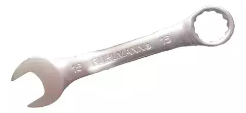Llave Combinada Corta 15mm Ruhlmann Acero Cr-v Ru5505
