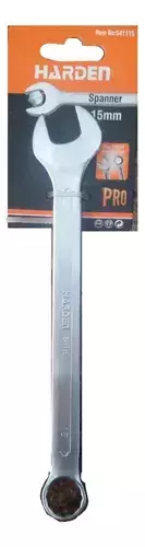 Llave Combinada Crv 15mm Harden Profesional 541115