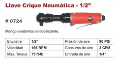 Llave Crique Neumatica De 1/2 Eurotech La Mas Potente! Eu724 - comprar online