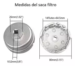 Llave Saca Filtro Toyota Corolla 14 Caras Ruhlmann - comprar online