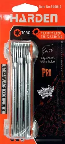 Llave Torx 8 En 1 Harden T9 A T40 540612