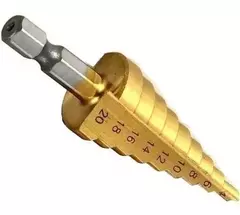 Mecha Escalonada 4 A 20 Mm Broca Titanio Ruhlmann Ru51501