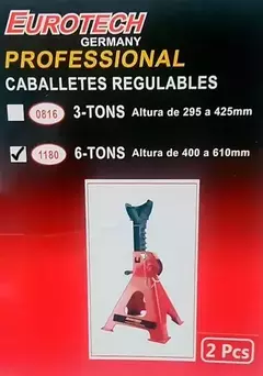 Par Caballetes Para Auto De 6 Tn Eurotech Tripode Eu1180 en internet