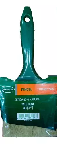 Pincel N40 4 PLG Con Cerda Natural 60% Wembley 7426