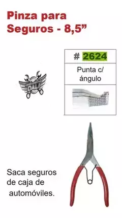 Pinza Para Seguros Angulo Eurotech Eu2624 - Herramientas Dali