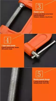 Prensa Tipo G 10 Pulgadas Hierro Profesional Harden 600205 - tienda online