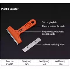 Rasqueta Raspador Para Vidrio + Hojas Repuesto Harden 620216 en internet