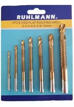 Set 7 Mechas Con Fresa Lateral 3 A 10 Mm Ruhlmann Ru58010 - comprar online
