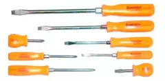 Set De 8 Destornilladores Naranja Eurotech Eu1067
