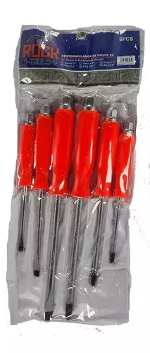 Set De Destornilladores De Golpe X6 Unidades Rock Tools