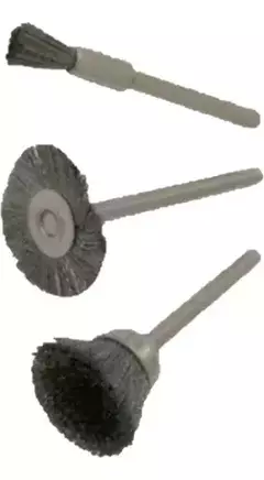 Set Juego Cepillos De Acero Minitorno 3 Pz Ruhlmann Ru8507