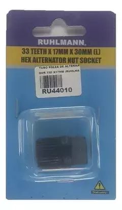 Tubo Extractor Polea Alternador 33 Dientes Ruhlmann - comprar online