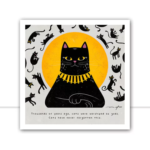 poster impresso com ilustração de gato