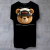 CAMISETA PRETA URSO BONÉ - loja online
