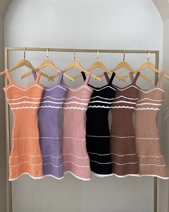 Vestido Duo Color Renda Tramas Cindy na internet