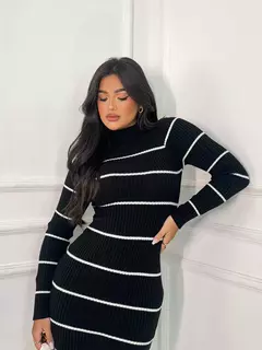 Vestido Modal Maria listrado na internet