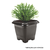VASO QUADRADO PLASTICO PRETO 9,5 LTS REF 1349 - Ols Atacado