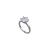 Anel Solitario 9mm Prata 925 e Moissanite