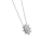 Colar Medalha Prata com pingente de Nossa Senhora e detalhes de zircônias, banhado em prata 925.

