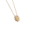 Colar Medalha Dourado com pingente de Nossa Senhora e detalhes de zircônias, banhado em ouro.

