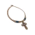 Colar Sagrado Tramado com pérolas e cruz decorativa