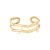 Bracelete Wavy Pearl com design orgânico e pérolas naturais, banho de Ouro.

