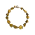 Colar de cristal de rocha com banho dourado, apresentando pedras irregulares em tom dourado.