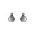 Brinco Ear Jacket Duas Esferas Prata Vintage - comprar online