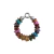 Pulseira Boho Chic Colorido com trama robusta de pedras naturais em gradiente vibrante e detalhes em metais ouro e prata vintage. Acessório sofisticado da coleção Carnaval LB