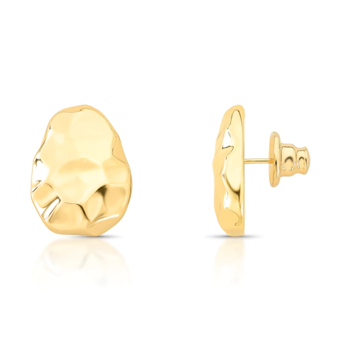 Brinco Stud Abstract Gold