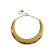 Maxi colar bold em ouro com design minimalista, ideal para compor looks elegantes.
