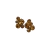 Brinco Charlotte Colorado com pedras em tons de marrom, formato floral