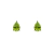 Brinco Solitario Gota Apple Green 10mm