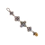 Bracelete Sagrado com pérolas naturais e zircônias cravejadas, destacando seu design elegante e sofisticado.