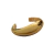 Bracelete abaulado com acabamento liso em banho ouro vintage, moderno e elegante.

