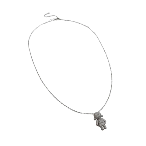 Colar Menina com Zirconias Cravejadas