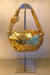 bolsa de festa pequena acabamento paetê brilhosa dourada