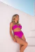 Biquini Tomara que caia Hot Pants - Renda Fuscia na internet