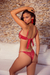 Biquini Aro Estruturado com Corrente - Vermelho Lurex - Store Guette - Varejo