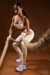 Calça Legging Elastic nas Laterais - Off White - comprar online