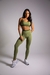 Calça Legging Recortes - Verde Militar - comprar online