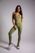 Calça Legging Abertura na Barra - Verde militar - comprar online