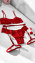 Kit conjunto + cinta-liga Azaleia (vermelho) - comprar online