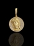 Pingente Medalha Cravejada Face De Cristo - 9g - Grande