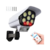 Camara Seguridad Solar Falsa Vigilancia Led Sensormovimiento